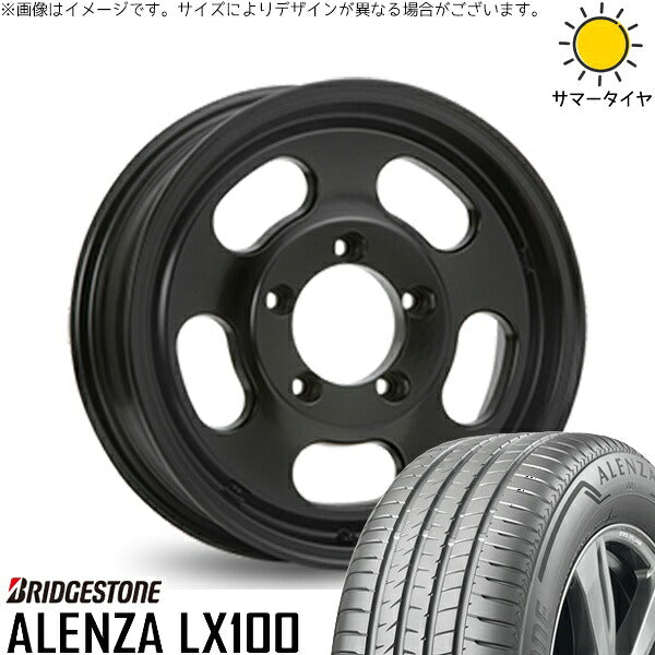 ブリヂストン アレンザ LX100 215/70R16 ＋ エクストリームJ D:SLOT サテンブラック 16インチ 5.5J ±0 5H139.7P サマー・ホイール4本セット。1枚目。