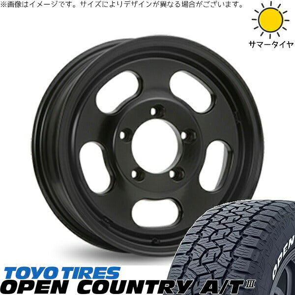 トーヨータイヤ オープンカントリー A/T3 215/70R16 ＋ エクストリームJ D:SLOT サテンブラック 16インチ 5.5J +22 5H139.7P サマー・ホイール4本セット。1枚目。