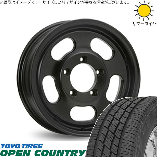トーヨータイヤ オープンカントリー H/T2 215/70R16 ＋ エクストリームJ D:SLOT サテンブラック 16インチ 5.5J +22 5H139.7P サマー・ホイール4本セット。1枚目。