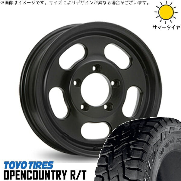 トーヨータイヤ オープンカントリー R/T 215/70R16 ＋ エクストリームJ D:SLOT サテンブラック 16インチ 5.5J +22 5H139.7P サマー・ホイール4本セット。1枚目。