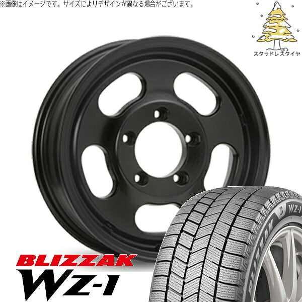 ブリヂストン ブリザック WZ-1 175/80R16 ＋ エクストリームJ D:SLOT サテンブラック 16インチ 5.5J +22 5H139.7P スタッドレス・ホイール4本セット。1枚目。