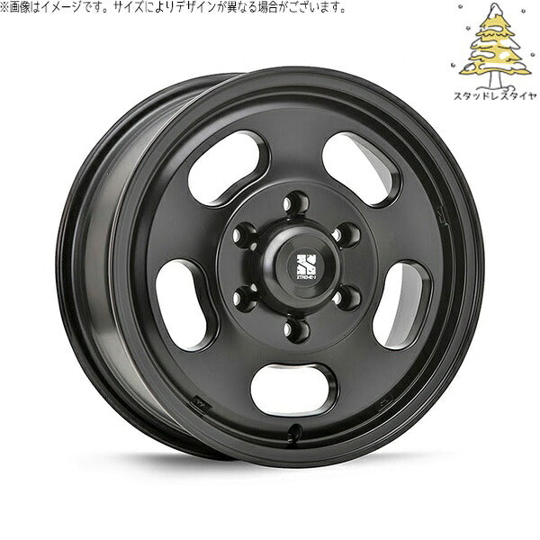 輸入スタッドレスタイヤ（銘柄指定不可） 215/70R16 ＋ エクストリームJ Dスロット サテンブラック 16インチ 6.5J +38 6H139.7P ホイール4本セット。1枚目。