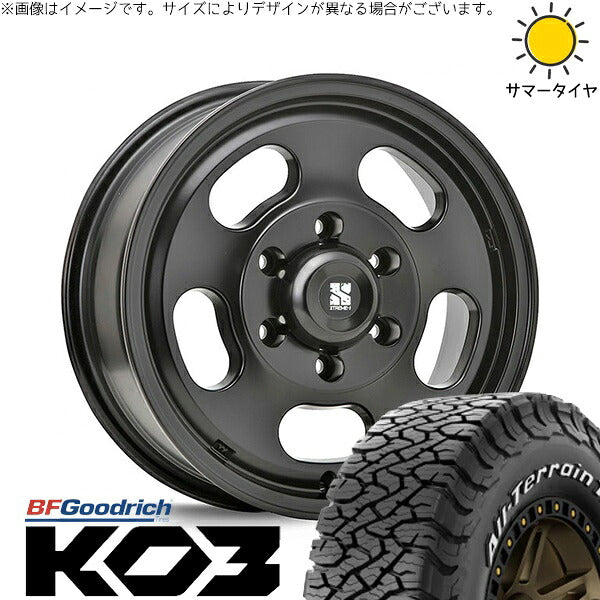 BFグッドリッチ オールテレーン T/A Ko3 (All-Terrain T/A Ko3) 215/70R16 ＋ エクストリームJ Dスロット サテンブラック 16インチ 6.5J +38 6H139.7P オールシーズン・ホイール4本セット。1枚目。