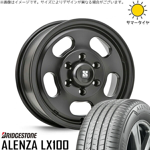 ブリヂストン アレンザ LX100 215/70R16 ＋ エクストリームJ D:SLOT サテンブラック 16インチ 6.5J +38 6H139.7P サマー・ホイール4本セット。1枚目。