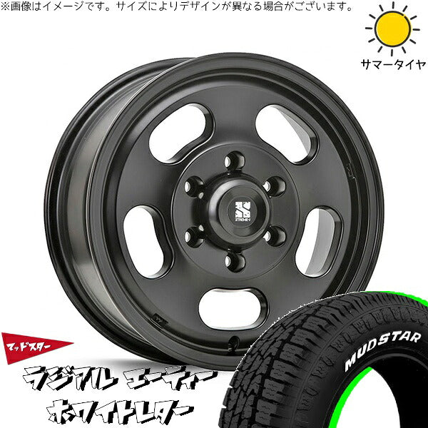 マッドスター ラジアルAT 215/65R16 ＋ エクストリームJ D:SLOT サテンブラック 16インチ 6.5J +38 6H139.7P サマー・ホイール4本セット。1枚目。