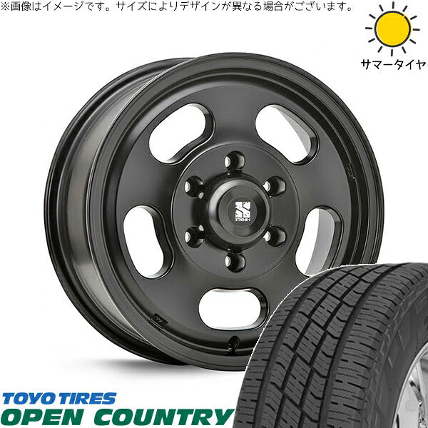 トーヨータイヤ オープンカントリー H/T2 215/70R16 ＋ エクストリームJ D:SLOT サテンブラック 16インチ 6.5J +38 6H139.7P サマー・ホイール4本セット。1枚目。