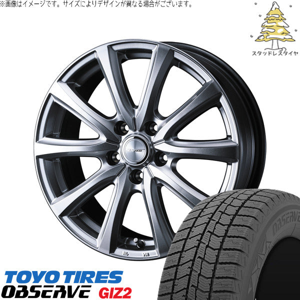 トーヨータイヤ OBSERVE 215/45R18 ＋ ジョーカー スマッシュ メタリックシルバー 18インチ 8J +45 5H114.3P スタッドレス・ホイール4本セット。1枚目。