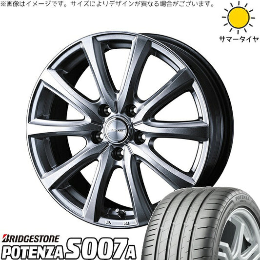 ブリヂストン ポテンザ S007A 215/45R18 ＋ ジョーカー スマッシュ メタリックシルバー 18インチ 7J +40 5H114.3P サマー・ホイール4本セット。1枚目。