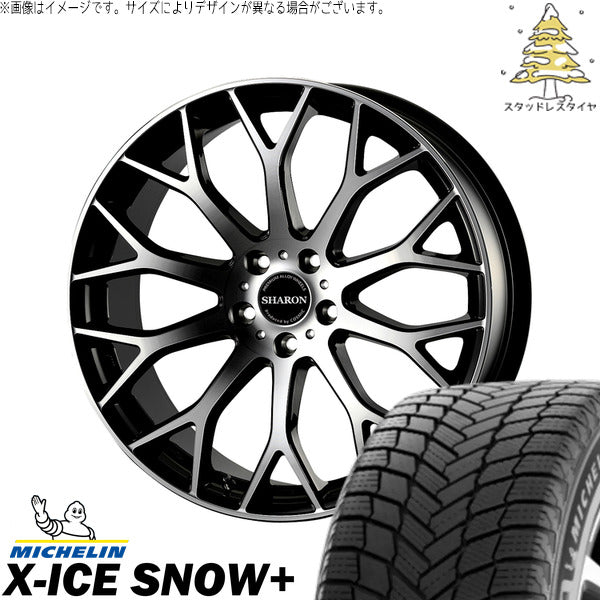 ミシュラン エックスアイス スノー+ 235/55R18 ＋ ヴェネルディ シャロン ブラックポリッシュ 18インチ 8J +42 5H114.3P スタッドレス・ホイール4本セット。1枚目。