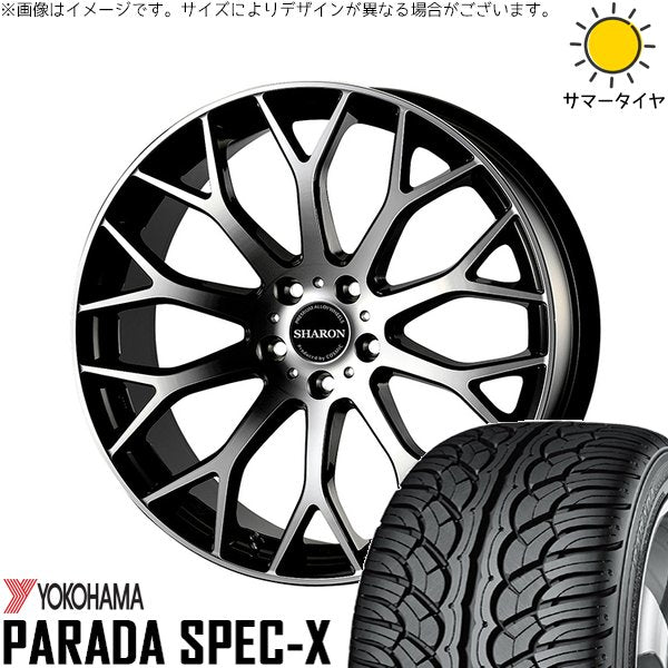 ヨコハマタイヤ パラダ Spec-X PA02 245/45R20 ＋ ヴェネルディ シャロン ブラックポリッシュ 20インチ 8J +45 5H114.3P サマー・ホイール4本セット。1枚目。