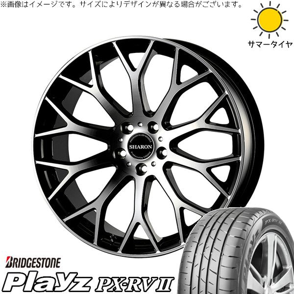 ブリヂストン プレイズ PX-RV2 225/45R18 ＋ ヴェネルディ シャロン ブラックポリッシュ 18インチ 8J +42 5H114.3P サマー・ホイール4本セット。1枚目。