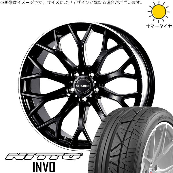 ニットー インボ 245/35R20 ＋ ヴェネルディ シャロン ブラックリムポリッシュ 20インチ 8J +40 5H114.3P サマー・ホイール4本セット。1枚目。