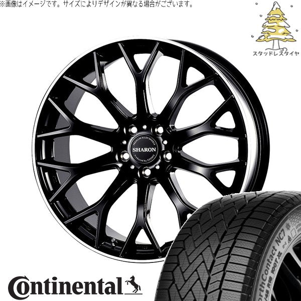 コンチネンタル ノースコンタクト セブン (NorthContact7) 245/60R18 ＋ ヴェネルディ シャロン ブラックリムポリッシュ 18インチ 7.5J +38 5H114.3P スタッドレス・ホイール4本セット。1枚目。
