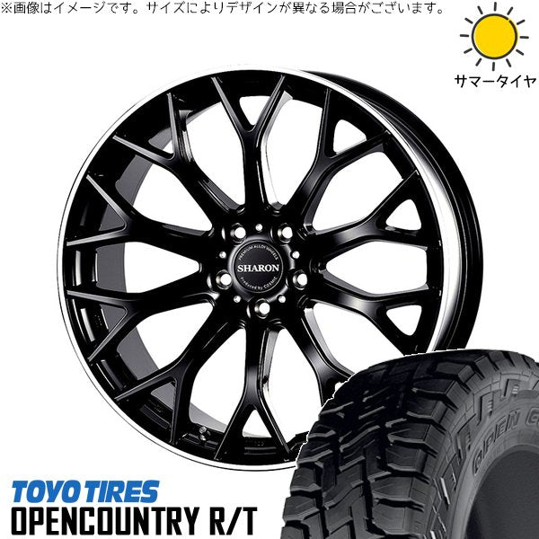 トーヨータイヤ オープンカントリー R/T 225/55R18 ＋ ヴェネルディ シャロン ブラックリムポリッシュ 18インチ 8J +42 5H114.3P サマー・ホイール4本セット。1枚目。