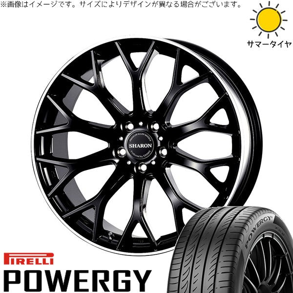 ピレリ パワジー 225/50R18 ＋ ヴェネルディ シャロン ブラックリムポリッシュ 18インチ 7.5J +48 5H114.3P サマー・ホイール4本セット。1枚目。