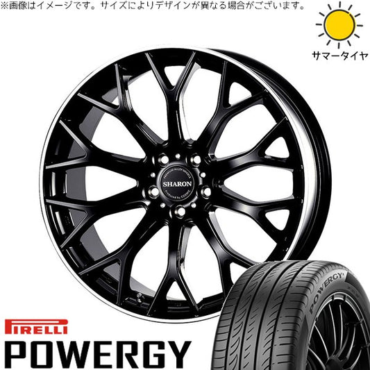 ピレリ パワジー 245/40R20 ＋ ヴェネルディ シャロン ブラックリムポリッシュ 20インチ 8.5J +38 5H114.3P サマー・ホイール4本セット。1枚目。