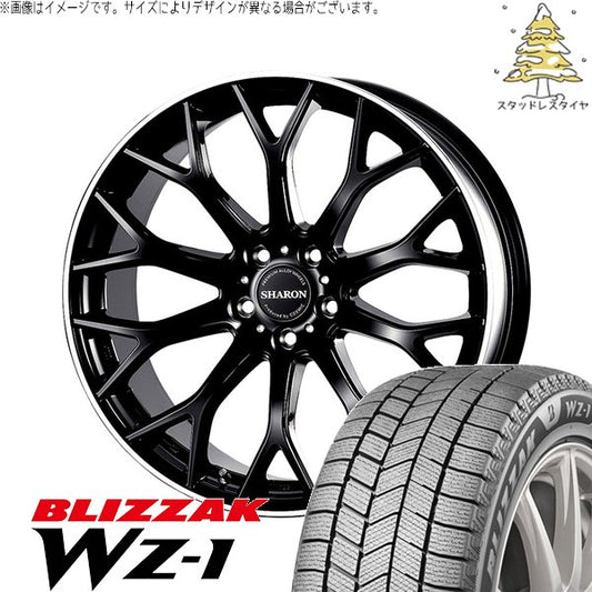 ブリヂストン ブリザック WZ-1 235/50R20 ＋ ヴェネルディ シャロン ブラックリムポリッシュ 20インチ 8.5J +38 5H114.3P スタッドレス・ホイール4本セット。1枚目。