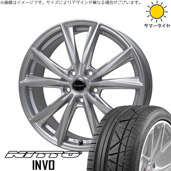 ニットー インボ 225/40R19 ＋ エクスターST シルバー 19インチ 8J +42 5H114.3P サマー・ホイール4本セット。1枚目。