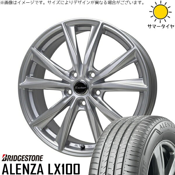 ブリヂストン アレンザ LX100 225/50R18 ＋ エクスターST シルバー 18インチ 7J +48 5H114.3P サマー・ホイール4本セット。1枚目。