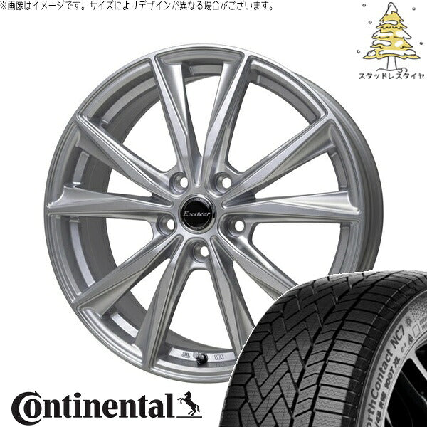コンチネンタル ノースコンタクト セブン (NorthContact7) 175/65R15 ＋ エクスターST シルバー 15インチ 6J +43 5H100P スタッドレス・ホイール4本セット。1枚目。