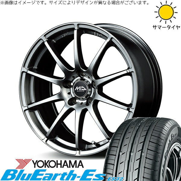 ヨコハマタイヤ ブルーアース ES32 225/60R17 ＋ MIDホイール スタッグ メタリックグレー 17インチ 7J +48 5H100P サマー・ホイール4本セット。1枚目。