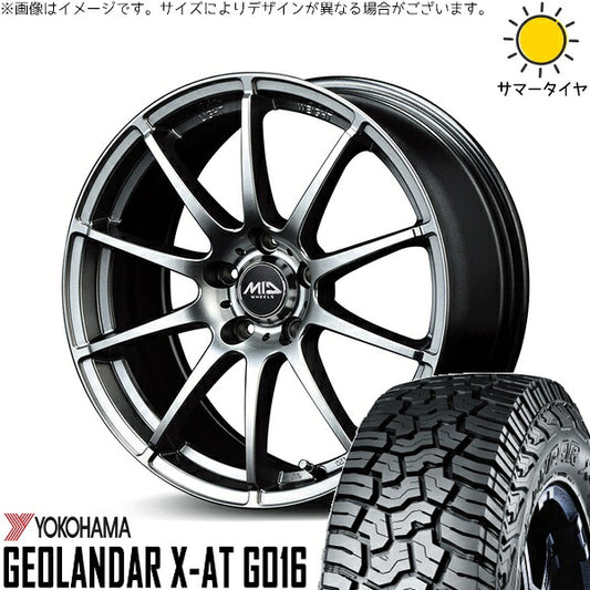 ヨコハマタイヤ ジオランダー X-AT G016 215/70R16 ＋ MIDホイール スタッグ メタリックグレー 16インチ 6.5J +38 5H114.3P サマー・ホイール4本セット。1枚目。