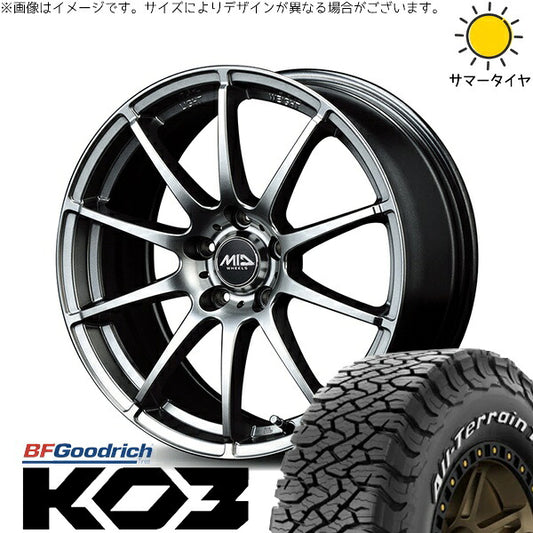 BFグッドリッチ オールテレーン T/A KO3 215/65R16 ＋ MIDホイール スタッグ メタリックグレー 16インチ 6.5J +38 5H114.3P サマー・ホイール4本セット。1枚目。