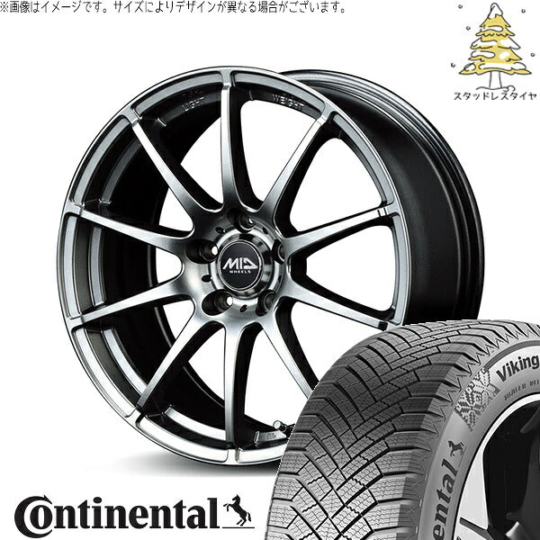 コンチネンタル バイキングコンタクト8 235/60R18 ＋ MIDホイール スタッグ メタリックグレー 18インチ 8J +45 5H114.3P スタッドレス・ホイール4本セット。1枚目。