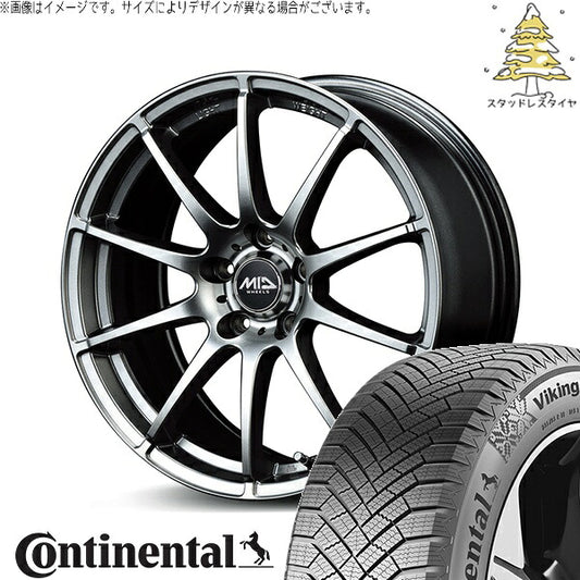 コンチネンタル バイキングコンタクト8 235/60R18 ＋ MIDホイール スタッグ メタリックグレー 18インチ 8J +45 5H114.3P スタッドレス・ホイール4本セット。1枚目。