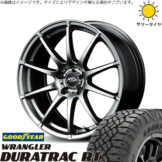グッドイヤー ラングラー デュラトラック RT 265/65R17 ＋ MIDホイール スタッグ メタリックグレー 17インチ 7J +38 5H114.3P サマー・ホイール4本セット。1枚目。