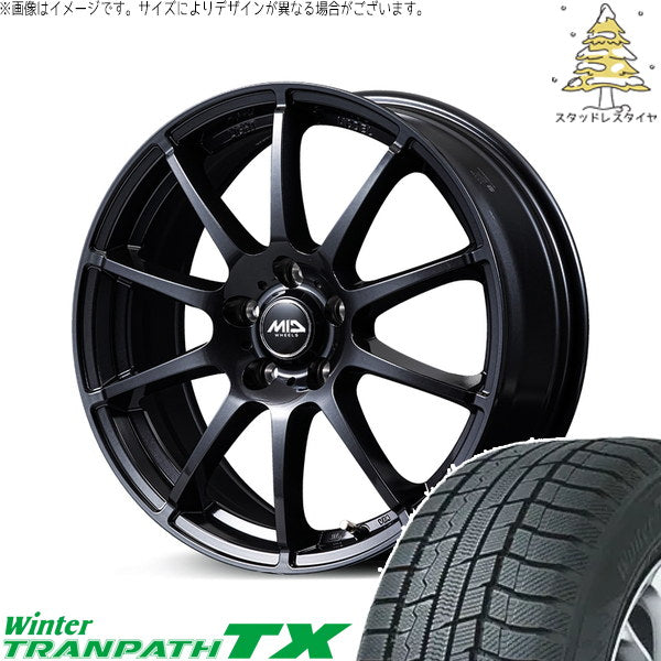 トーヨータイヤ ウィンタートランパス TX 205/65R16 ＋ MIDホイール スタッグ タイプH ストロングガンメタ 16インチ 6.5J +48 5H114.3P スタッドレス・ホイール4本セット。1枚目。