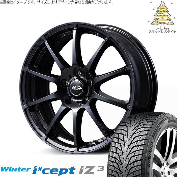 ハンコック ウィンターアイセプト IZ3 W636 215/65R16 ＋ MIDホイール スタッグ タイプH ストロングガンメタ 16インチ 6.5J +48 5H114.3P スタッドレス・ホイール4本セット。1枚目。