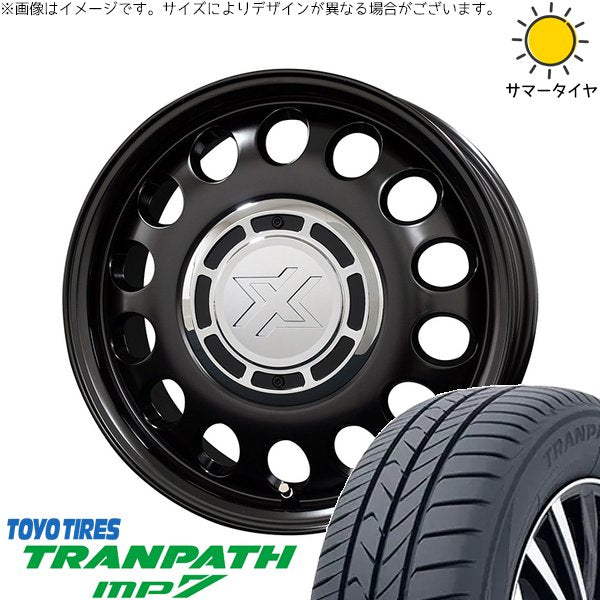 トーヨータイヤ トランパス MP7 175/65R15 ＋ クロスブラッド スティール サテンブラック 15インチ 6J +42 4H100P サマー・ホイール4本セット。1枚目。