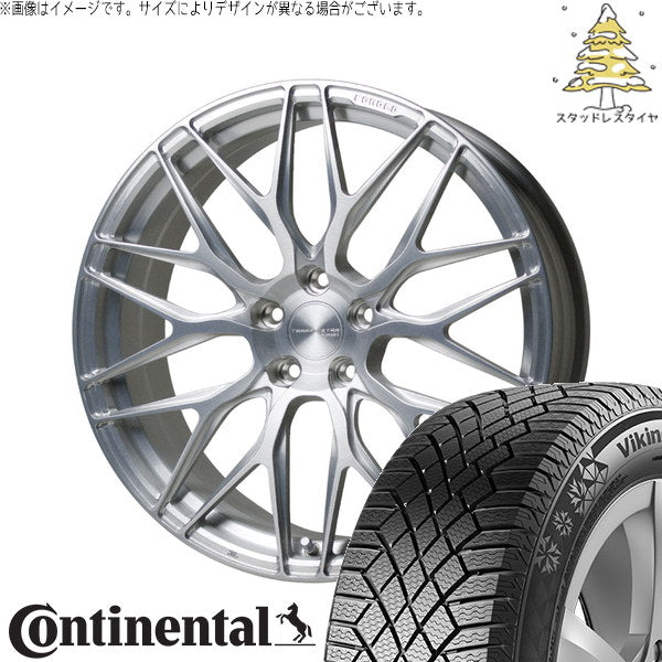 コンチネンタル バイキングコンタクト7 245/40R20 ＋ トラフィックスター FORGED TSF-01 ブラッシュド 20インチ 8.5J +38 5H114.3P スタッドレス・ホイール4本セット。1枚目。