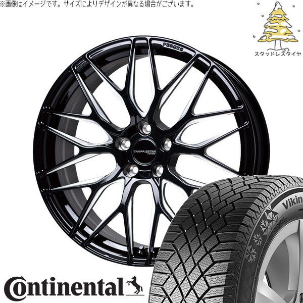 コンチネンタル バイキングコンタクト7 255/50R20 ＋ トラフィックスター FORGED TSF-01 ブラック/マシニングポリッシュ 20インチ 8.5J +38 5H114.3P スタッドレス・ホイール4本セット。1枚目。