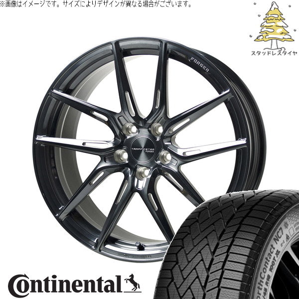 コンチネンタル ノースコンタクト NC7 245/45R20 ＋ トラフィックスター FORGED TSF-02 ブラッシュド/ブラッククリア 20インチ 8.5J +38 5H114.3P スタッドレス・ホイール4本セット。1枚目。
