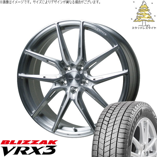 ブリヂストン ブリザック VRX3 235/55R19 ＋ トラフィックスター FORGED TSF-02 ブラッシュド 19インチ 8J +35 5H114.3P スタッドレス・ホイール4本セット。1枚目。