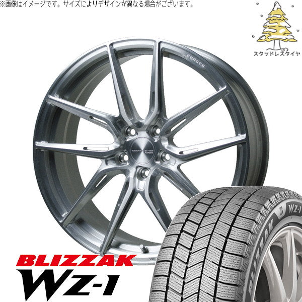 ブリヂストン ブリザック WZ-1 245/45R19 ＋ トラフィックスター FORGED TSF-02 ブラッシュド 19インチ 8J +35 5H114.3P スタッドレス・ホイール4本セット。1枚目。