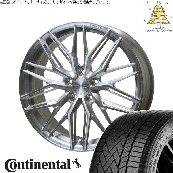 コンチネンタル ノースコンタクト NC7 255/45R20 ＋ トラフィックスター FORGED TSF-03 ブラッシュド 20インチ 8.5J +38 5H114.3P スタッドレス・ホイール4本セット。1枚目。
