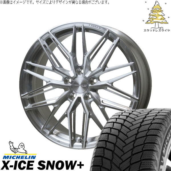 ミシュラン エックスアイス スノー+ 245/35R19 ＋ トラフィックスター FORGED TSF-03 ブラッシュド 19インチ 8J +42 5H114.3P スタッドレス・ホイール4本セット。1枚目。