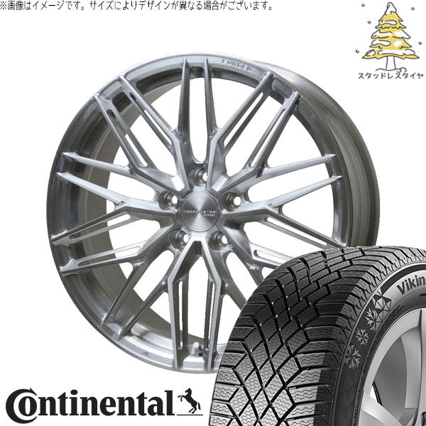 コンチネンタル バイキングコンタクト7 245/40R20 ＋ トラフィックスター FORGED TSF-03 ブラッシュド 20インチ 8.5J +38 5H114.3P スタッドレス・ホイール4本セット。1枚目。