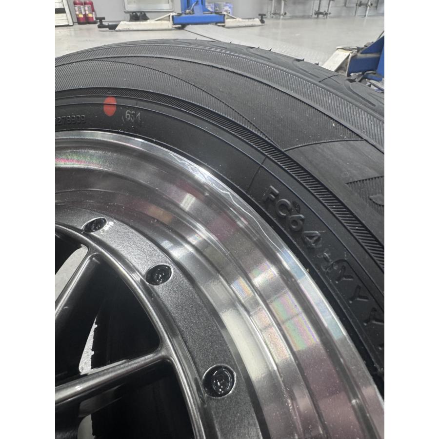ヨコハマタイヤ ブルーアース AE01 165/65R15 ＋ シュティッヒ メッシュ RM 15インチ 4.5J +45 4穴100 タイヤ・ホイール4本セット（リム傷あり）。現物の状態をご確認ください。