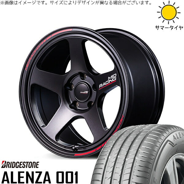 ブリヂストン アレンザ 001 235/55R18 ＋ MIDレーシング TR50 ターマックブラック 18インチ 8J +45 5H114.3P サマー・ホイール4本セット。1枚目。
