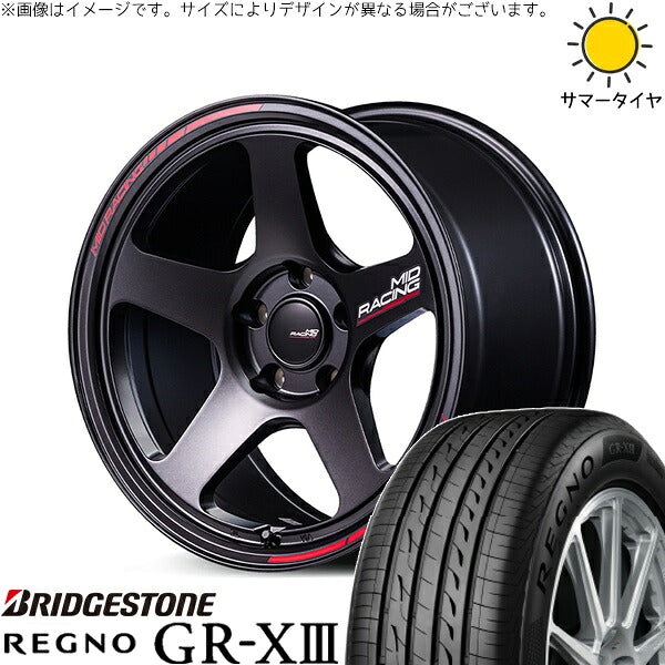 ブリヂストン レグノ GR-X3 RV 215/50R18 ＋ MIDレーシング TR50 ターマックブラック 18インチ 8J +45 5H114.3P サマー・ホイール4本セット。1枚目。