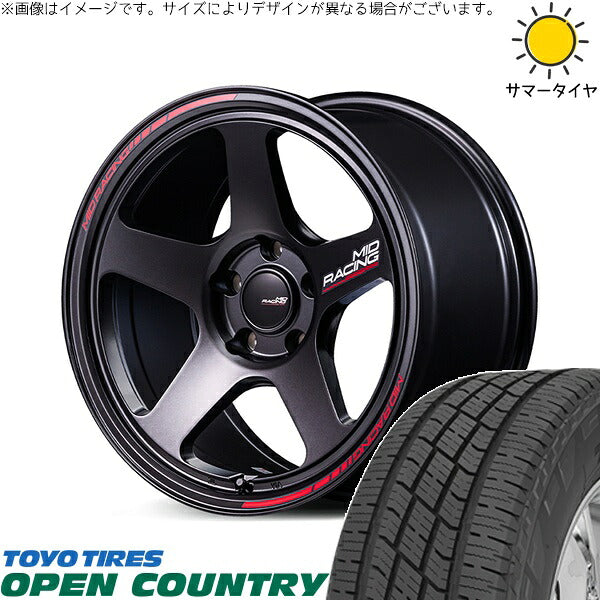 トーヨータイヤ オープンカントリー H/T2 235/60R18 ＋ MIDレーシング TR50 ターマックブラック 18インチ 8J +45 5H114.3P サマー・ホイール4本セット。1枚目。