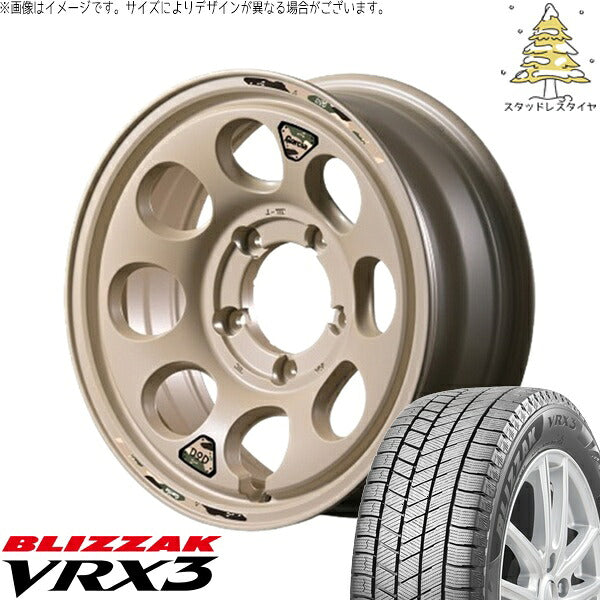 ブリヂストン ブリザック VRX3 215/70R16 ＋ MIDホイール x DOD ウシャリン セミグロスサンドベージュ 16インチ 6J -5 5H139.7P スタッドレス・ホイール4本セット。1枚目。
