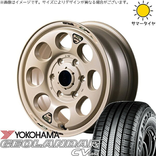 ヨコハマタイヤ ジオランダーCV G058 215/65R16 ＋ MIDホイール x DOD ウシャリン セミグロスサンドベージュ 16インチ 6.5J +38 6H139.7P サマー・ホイール4本セット。1枚目。