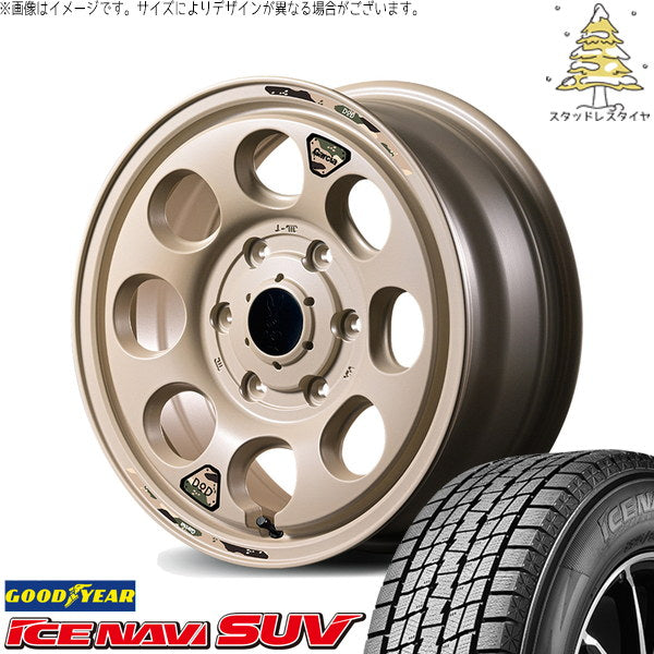 グッドイヤー アイスナビ SUV 215/65R16 ＋ MIDホイール x DOD ウシャリン セミグロスサンドベージュ 16インチ 6.5J +38 6H139.7P スタッドレス・ホイール4本セット。1枚目。