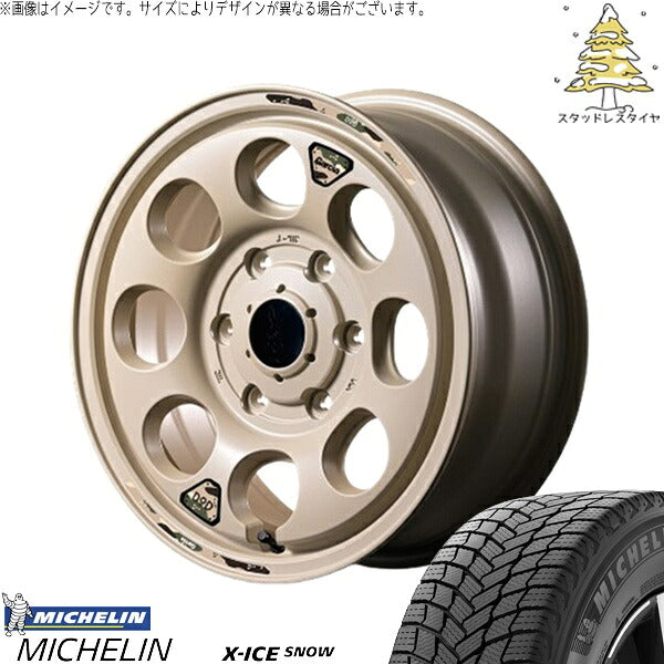 ミシュラン エックスアイス スノー (X-ICE SNOW) 215/65R16 ＋ MIDホイール x DOD ウシャリン セミグロスサンドベージュ 16インチ 6.5J +38 6H139.7P スタッドレス・ホイール4本セット。1枚目。