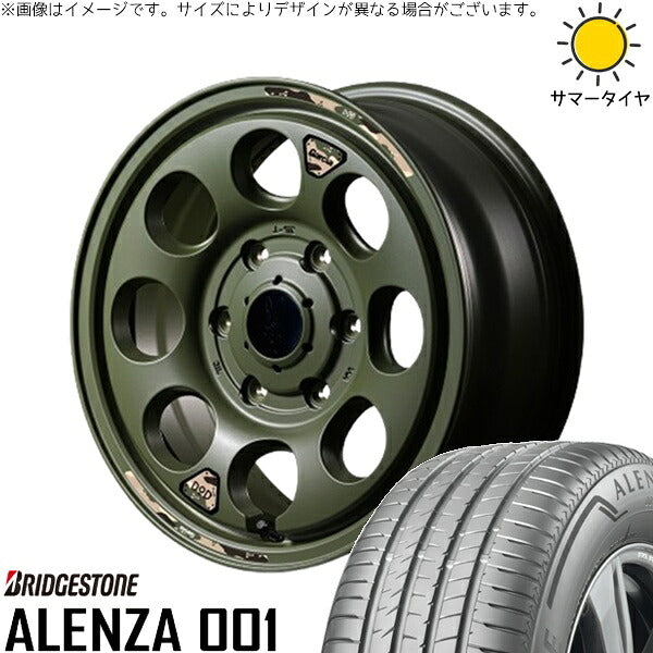 ブリヂストン アレンザ 001 215/65R16 ＋ MIDホイール x DOD ウシャリン セミグロスODグリーン 16インチ 6.5J +38 6H139.7P サマー・ホイール4本セット。1枚目。